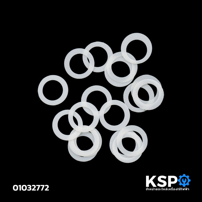 แหวนไมล่า แหวนรองแกนพัดลม 16" 8mm พลาสติก (20ชิ้น) อะไหล่พัดลม