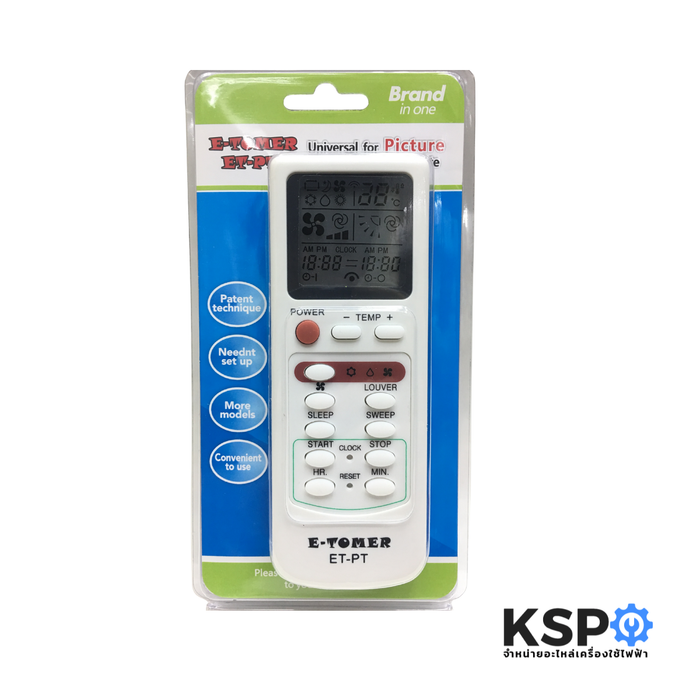 รีโมทแอร์รวม Carrier แคเรีย รุ่น ET-PT ใช้แทนได้กับแอร์ Carrier ตามรุ่นที่ระบุหลังกล่อง อะไหล่แอร์