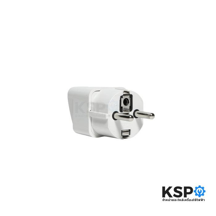 ปลั๊กแปลงขากลม 2ขา Europe TOSHINO โตชิโน รุ่น PS-18EU 10A 2000W สำหรับใช้ในเกาหลี,นอร์เวย์,เยอรมัน,ฝรั่งเศษ และ ประเทศแถบยุโรป อุปกรณ์ระบบไฟฟ้า