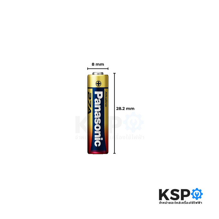 ถ่านอัลคาไลน์ 27A 12V PANASONIC พานาโซนิค LRV27A /1BPA แพ็ค 1ก้อน Alkaline Battery แบตเตอรี่