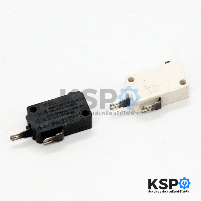 ไมโครสวิทช์ ไมโครเวฟ เตาอบ หม้อลมร้อน 2 ขา KW3A 16A 125V/250V (แท้ มือ2) (1 ชิ้น คละสี ) อะไหล่ไมโครเวฟ