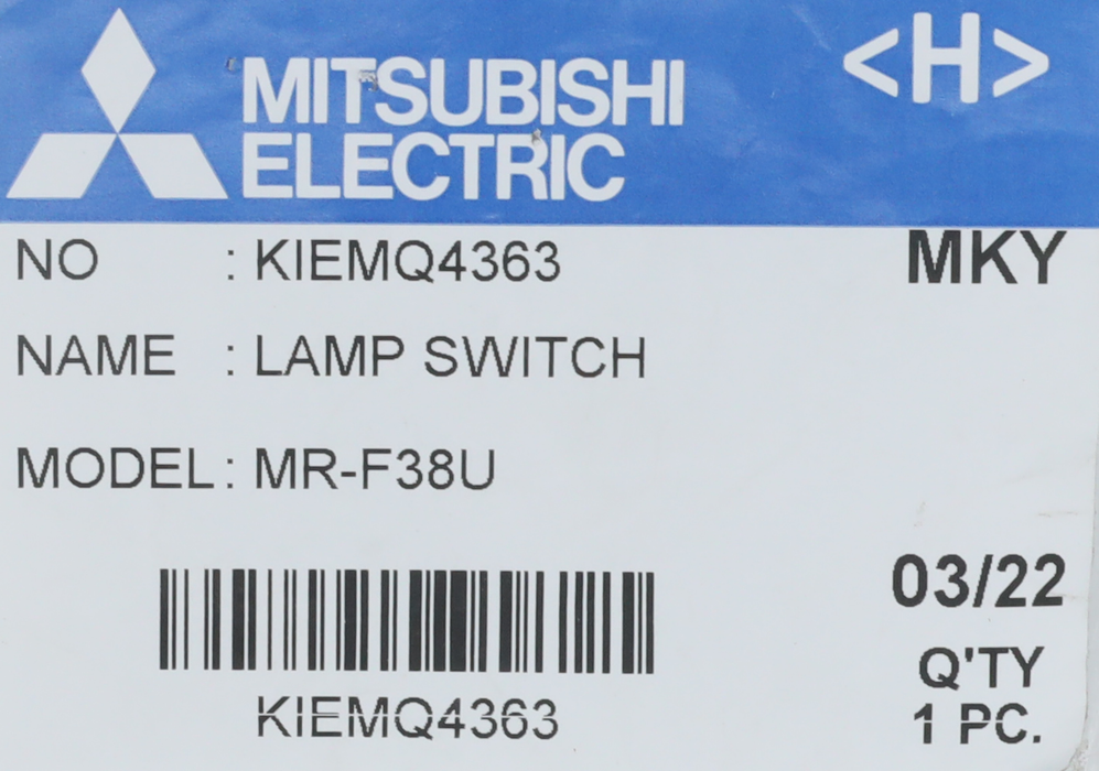สวิทซ์ประตูตู้เย็น 3ขา MITSUBISHI มิตซูบิชิ Part No. KIEMQ4363 รุ่น MR-F38U MR-F38B สวิทช์ปุ่มกดสําหรับตู้เย็น (แท้จากศูนย์) อะไหล่ตู้เย็น